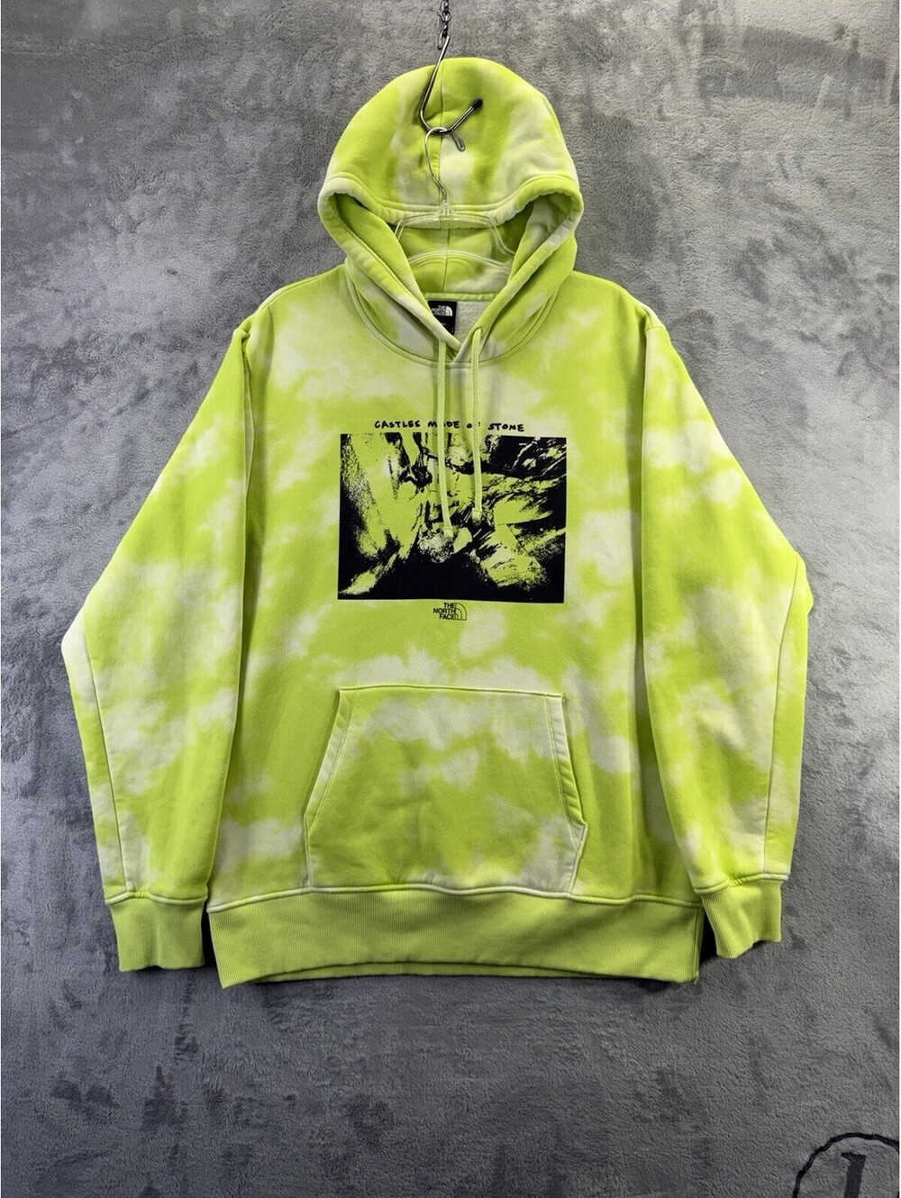 The North Face Castles Made Of Stone Cloud Tie Dye Large Lime Hoodie Himalayan